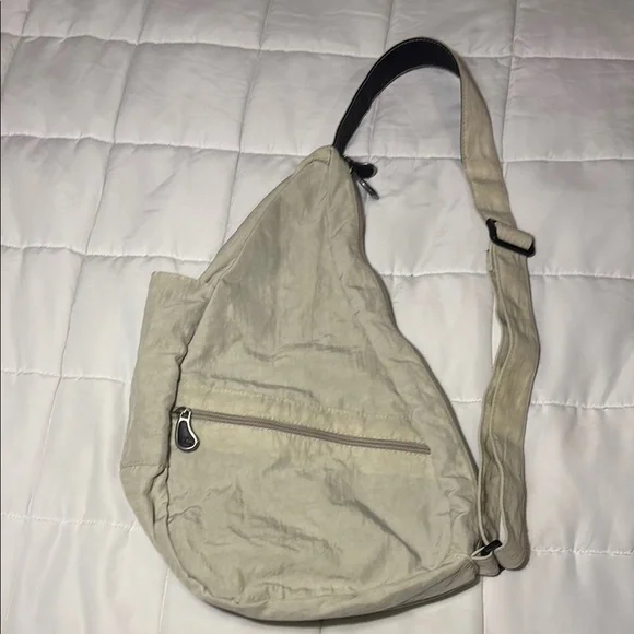 AMERIBAG 17" DISTRESSED NYLON HEALTHY BACK BAG TOTER (SMALL) CROSSBODY SLINGBAG - Picture 2 of 15